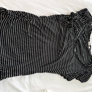 Black and White Striped Maternity top